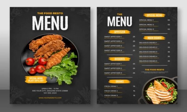 Menu Design & Printing