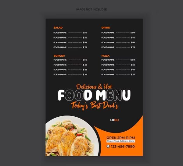 Menu Design & Printing - Image 4